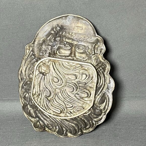 Vintage Santa Claus Candy Dish International Siler Company Silver Plated - Picture 2 of 11